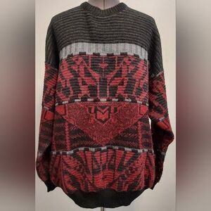 Vintage Gio's Dallas Sweater Long Sleeve Red/BlackSize 52 (About Large US Size)